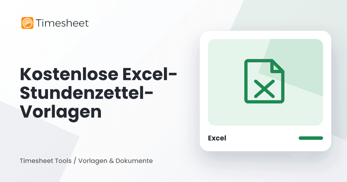 Kostenlose Excel-Stundenzettel-Vorlagen
