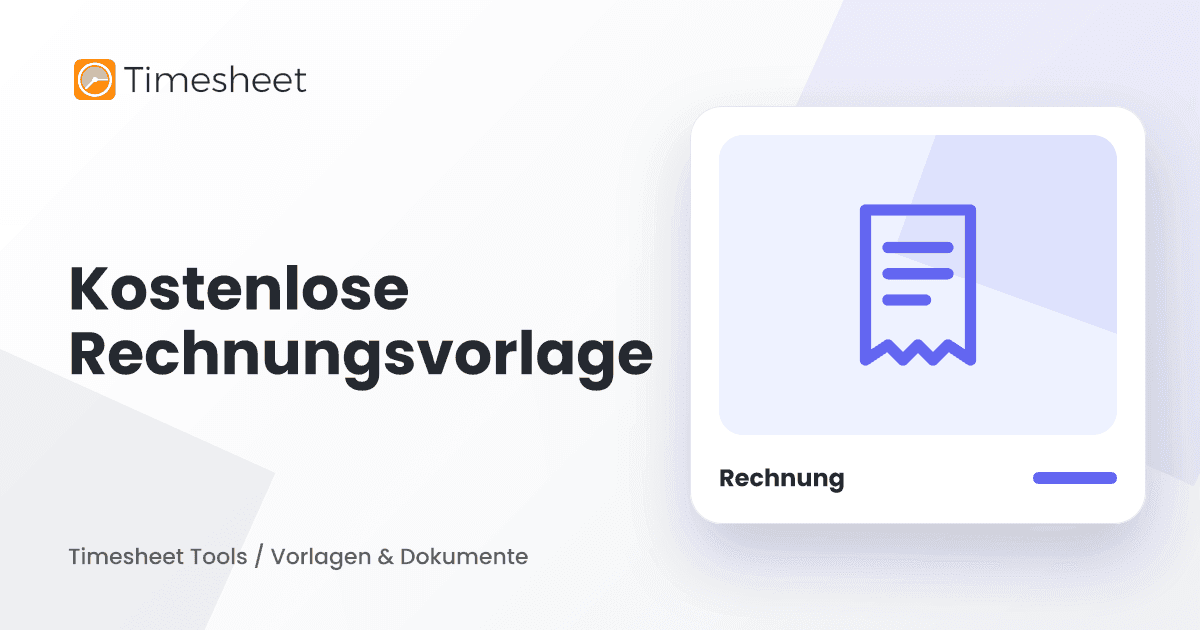 Kostenlose Rechnungsvorlage