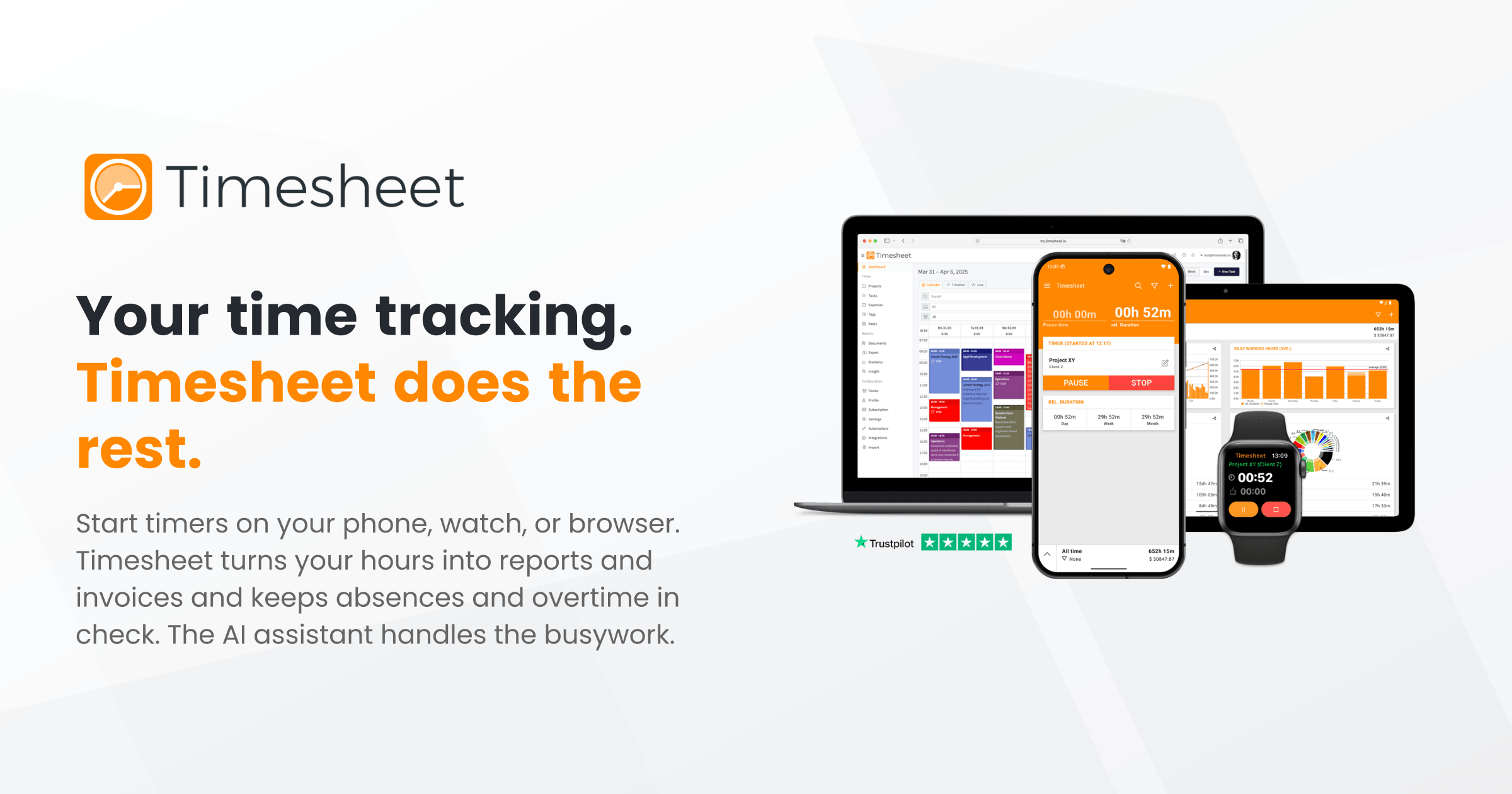 Time Pro Timesheet Timesheet - Mobile Timesheet App for iOS, Android & Web